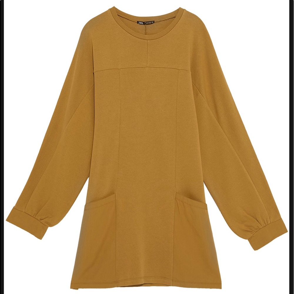 Zara Mustard Yellow Dress with Pockets